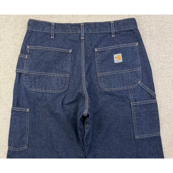 Carhartt FR Jeans Men's 33x34 Original Fit Flame Resistant Utility Workwear Blue - Picture 4 of 12